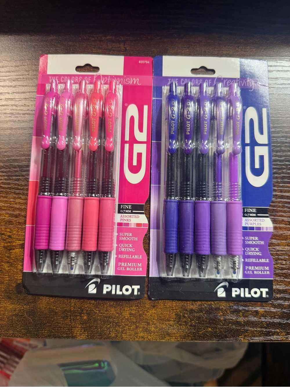 G2 Gel Pens - Assorted Pink & Purple Set